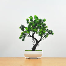 Vasos com Plantas Artificiais Bonsai para Decoração