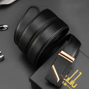 Cinto Masculino Social Executivo Couro Legítimo Fivela Metálica Automática