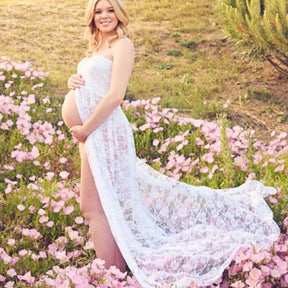 Vestido de Renda para Gestante Grávida Ensaio Fotografia