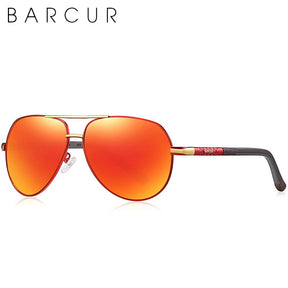 Óculos de Sol Aviador Masculino de Alumínio Polarizado Classic Vintage Barcur
