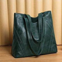 Bolsa Sacola Feminina Luxo de Couro Ecológico Grande Retro Smooza