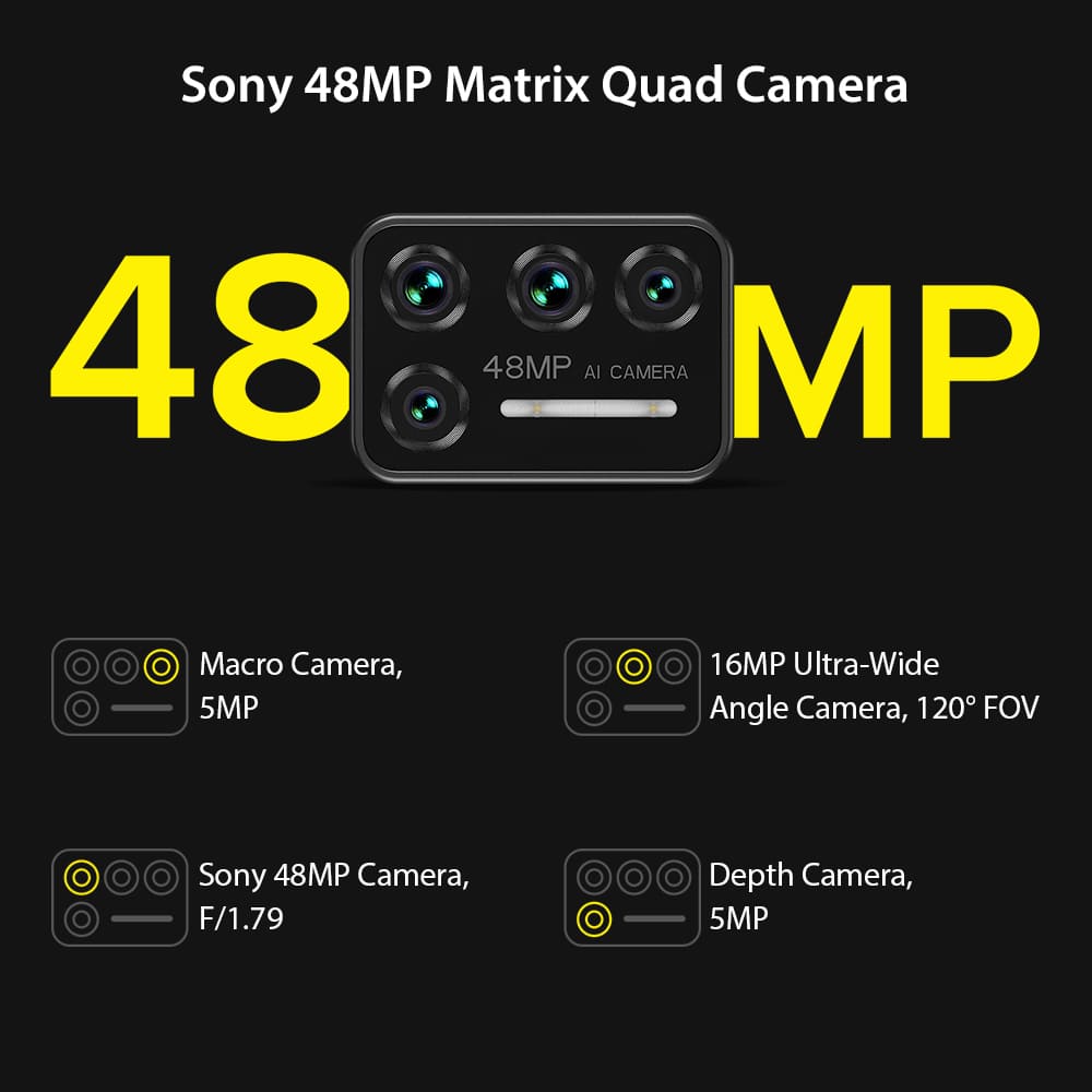 Celular Smartphone Umidigi Bison 128GB IP68/IP69k Quad Camera 6.3" À Prova D'Água
