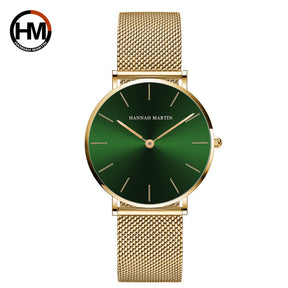 Relógio Feminino de Luxo Hannah Martin Quartzo À Prova D'Água Minimalista