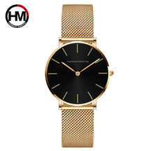 Relógio Feminino de Luxo Hannah Martin Quartzo À Prova D'Água Minimalista