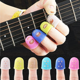 Kit Protetores para Dedos Silicone Tocar Violão Guitarra Baixo
