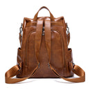Bolsa Mochila Feminina de Couro Sintético Vintage
