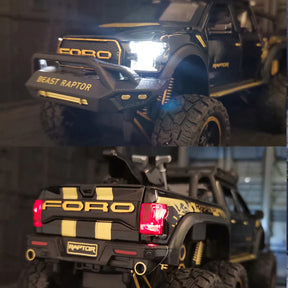 Carrinho de Brinquedo Miniatura Caminhonete Pick-Up F150 Beast Raptor Off-Road