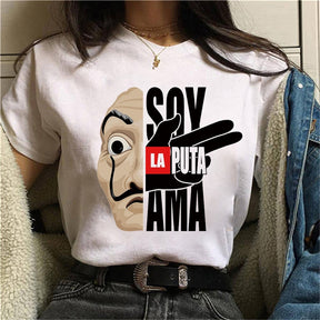 Camiseta Blusa Feminina Manga Curta La Casa De Papel