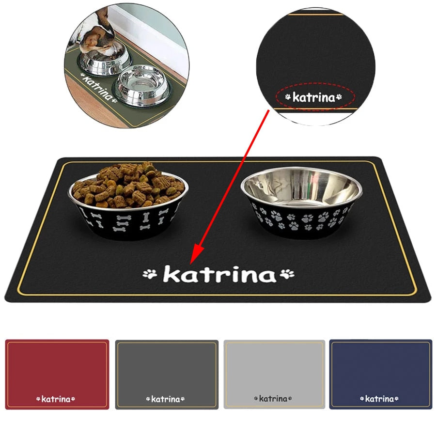 Tapete Personalizável para Tigelas de Pet