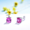 Brinco de Pedra Pequeno Com Zircônias - Prata 925