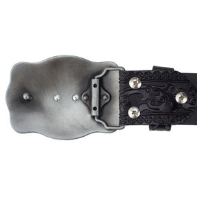 1x Cinto Masculino de Couro Legítimo Modelo Cavalo