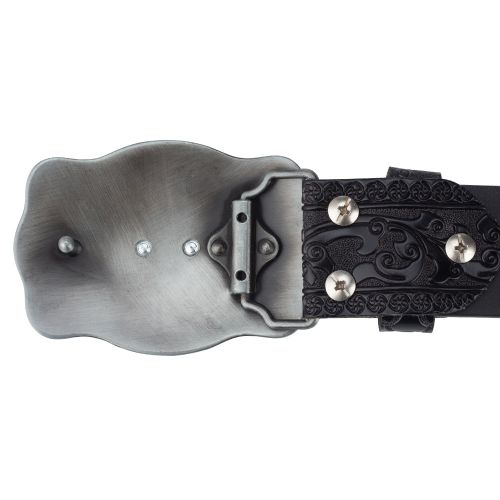 1x Cinto Masculino de Couro Legítimo Modelo Cavalo