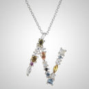 Colar de Prata 925 com Pingente Letra Inicial