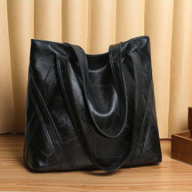 Bolsa Sacola Feminina Luxo de Couro Ecológico Grande Retro Smooza