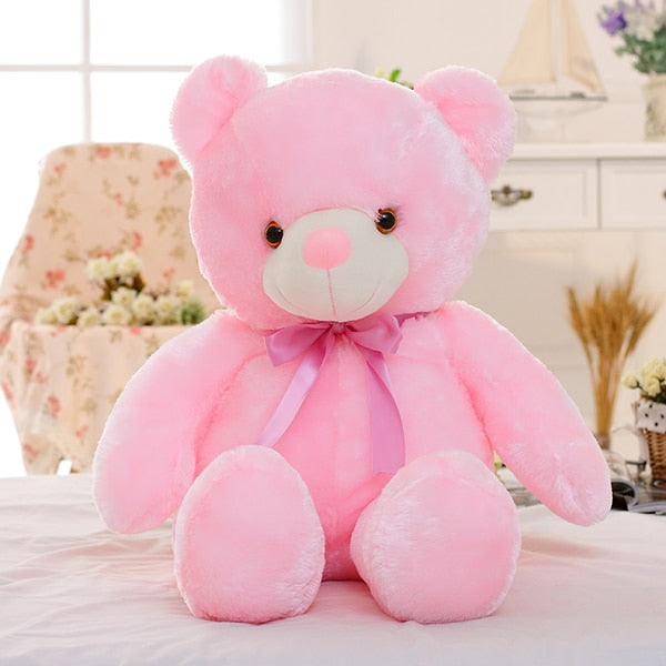 Urso de Pelúcia Grande Love Toy cor rosa