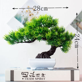 Vasos com Plantas Artificiais Bonsai para Decoração