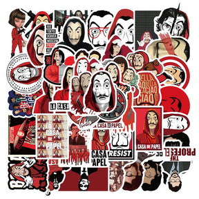 Kit Adesivos Stickers Personagens La Casa De Papel