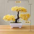 Planta Artificial Bonsai Colorido com Vaso para Decoração