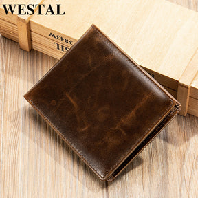 Carteira Masculina de Couro Legítimo Lux Westal