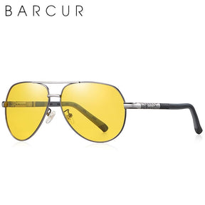 Óculos de Sol Aviador Masculino de Alumínio Polarizado Classic Vintage Barcur