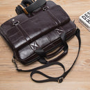 Pasta Bison Denim Executiva Masculina Couro Legítimo Original Business