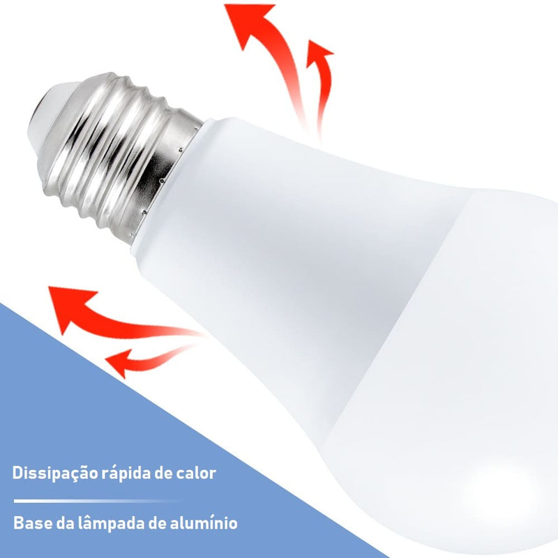 Lâmpada LED Smart com 15 Cores de Iluminação por Controle Remoto