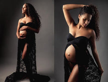 Vestido de Renda para Gestante Grávida Ensaio Fotografia