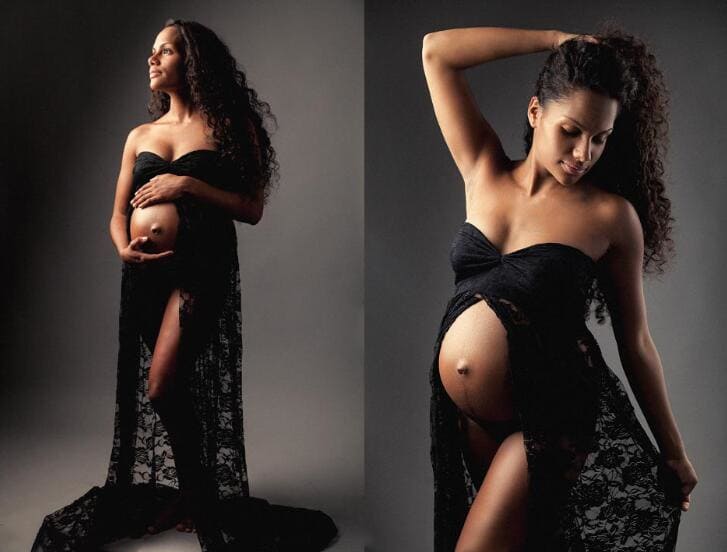 Vestido de Renda para Gestante Grávida Ensaio Fotografia