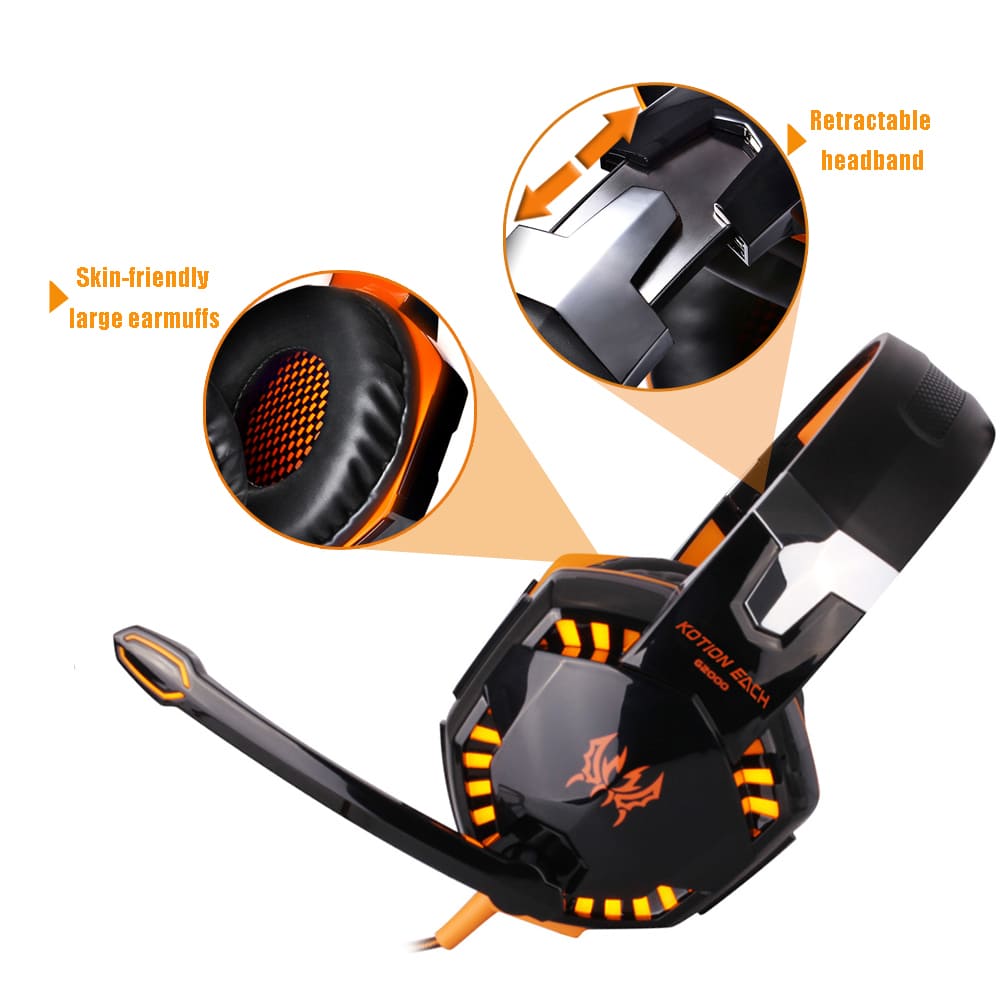Headset Gamer Fone de Ouvido Headphone Profissional G2000