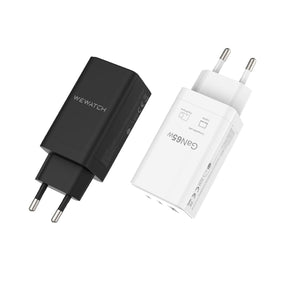 Carregador Portátil Wewatch 65W Pequeno Tipo C GaN Turbo