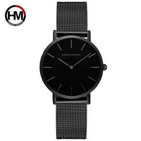 Relógio Feminino de Luxo Joias Hannah Martin Quartzo CH36-W à Prova D'Água