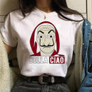 Camiseta Blusa Feminina Manga Curta La Casa De Papel