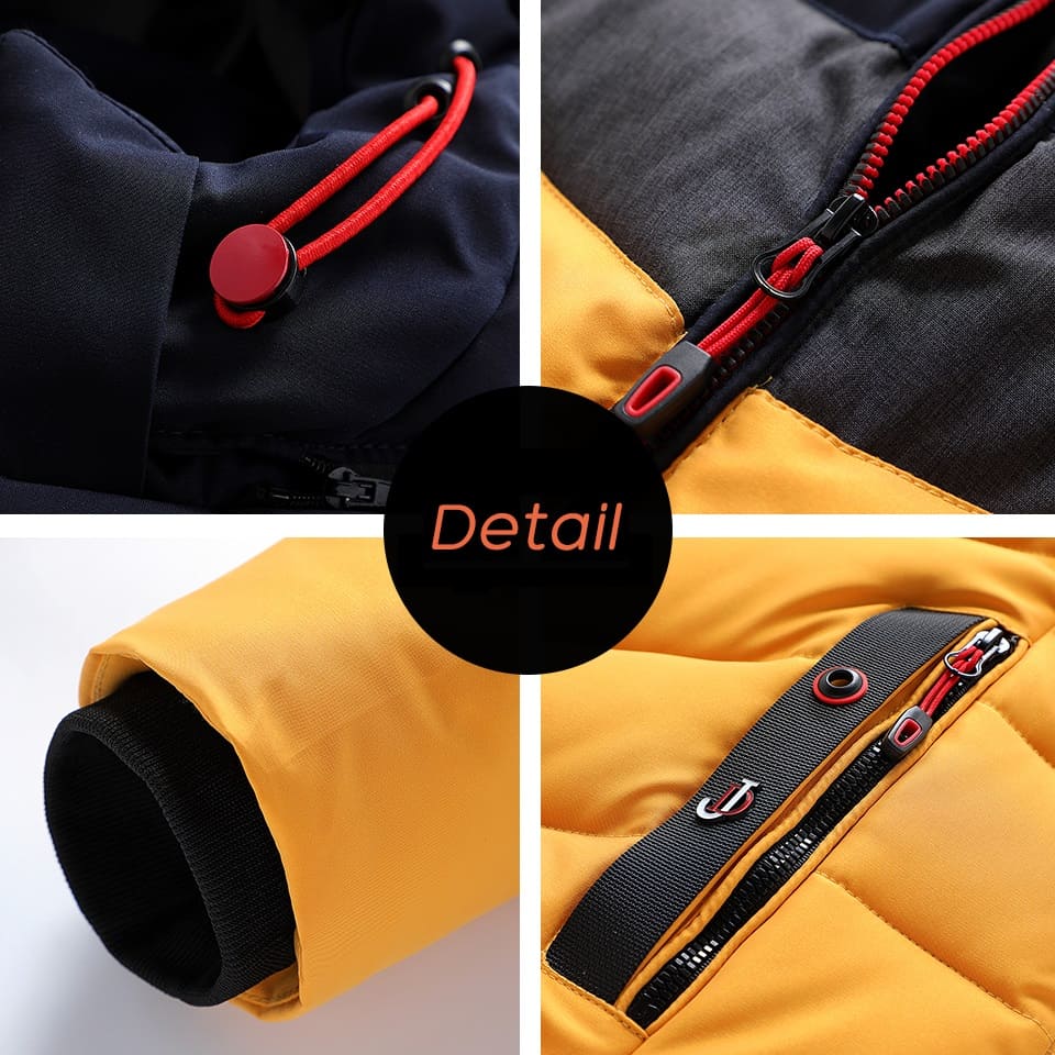 Casaco Sobretudo Parka Jaqueta Masculino Capuz Removível Outono Inverno