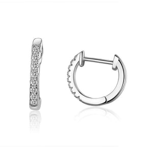 Brincos Femininos Banhados a Prata 925 com Zircônia