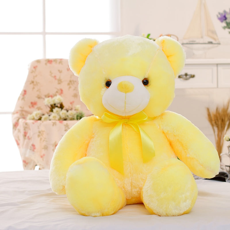 Urso de Pelúcia Grande Love Toy cor amarelo