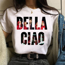 Camiseta Blusa Feminina Manga Curta La Casa De Papel