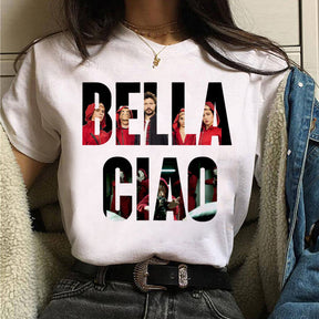 Camiseta Blusa Feminina Manga Curta La Casa De Papel