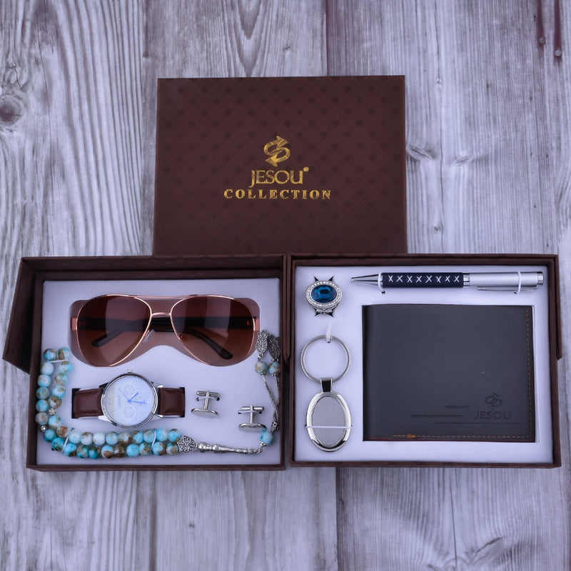 Kit de Moda Masculino e Feminino Presente Relógio Carteira Óculos de Sol Acessórios Completo