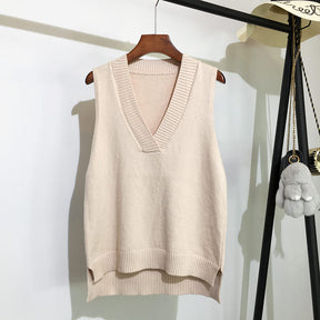 Colete Feminino Gola V Moda Outono Inverno Pateekate