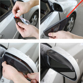 Par de Protetor Adesivo Anti Chuvas de Espelho Retrovisor
