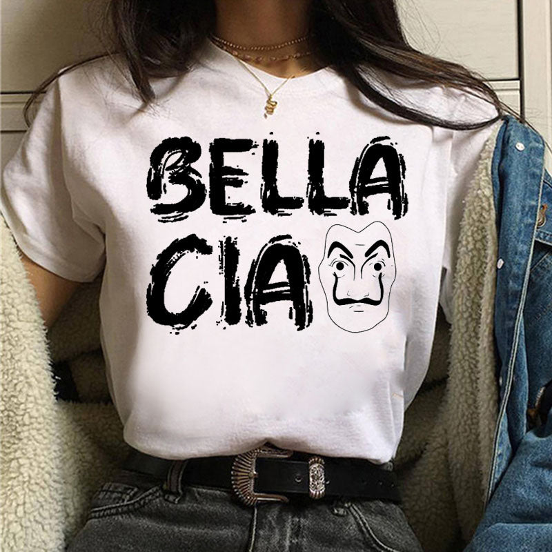 Camiseta Blusa Feminina Manga Curta La Casa De Papel