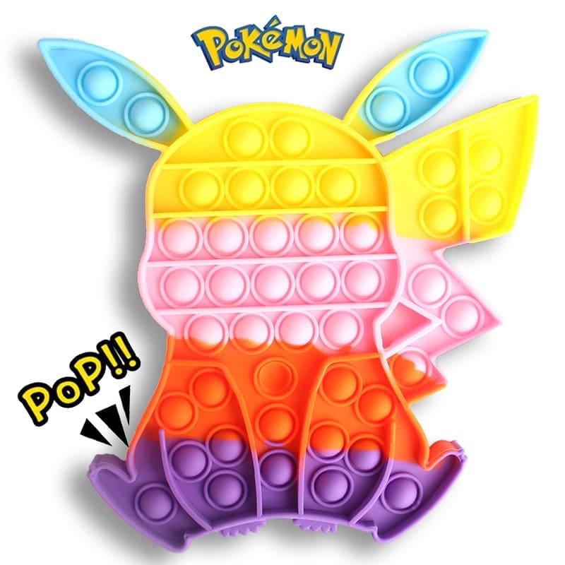 Brinquedo Pop It Pokemon Pikachu Anti Stress Fidget Toys Sensorial Colorido