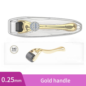 Dermaroller System Microagulhamento 540 Agulhas cor gold microagulha 0.25mm