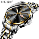 Relógio Masculino Analógico Luminous Luxury Belushi cor golden black