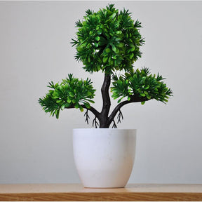 Vasos com Plantas Artificiais Bonsai para Decoração