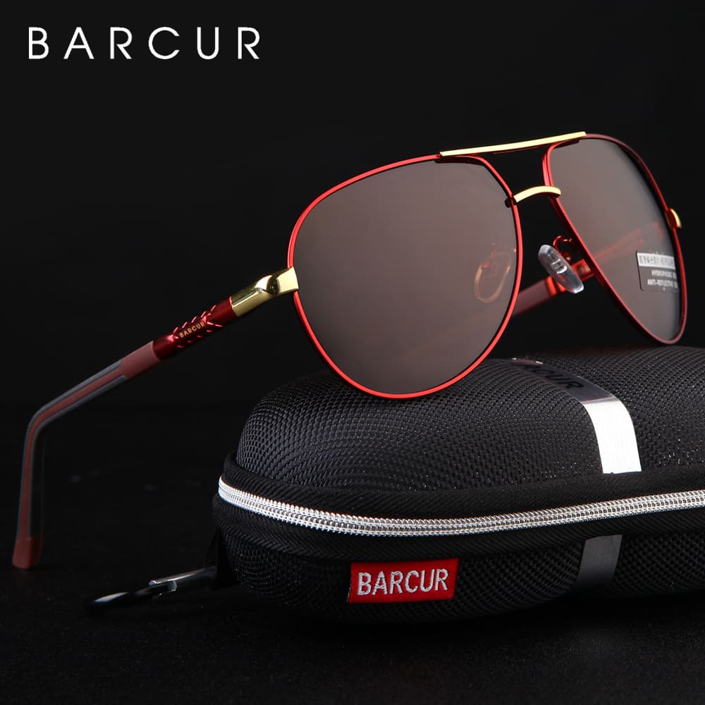 Óculos de Sol Aviador Masculino de Alumínio Polarizado Classic Vintage Barcur