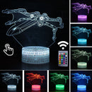 Luminária Abajur Led 3D Luz Noturna Star Wars Guerra nas Estrelas