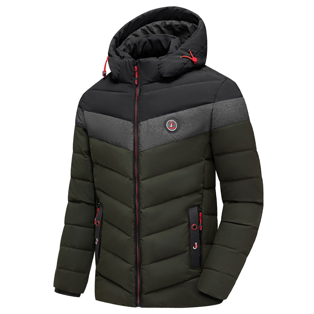 Casaco Sobretudo Parka Jaqueta Masculino Capuz Removível Outono Inverno