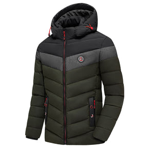 Casaco Sobretudo Parka Jaqueta Masculino Capuz Removível Outono Inverno