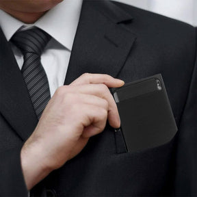 Carteira Minimalista Antifurto Automática Pop Up Com Porta Cédulas e Cartões Anti RFID Blocking